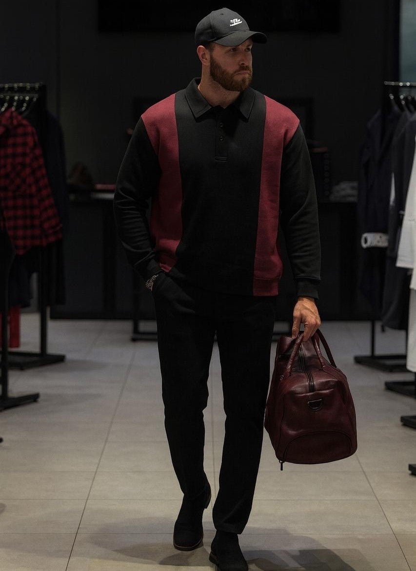 Panel Style Collar Sweatshirt – Fleece