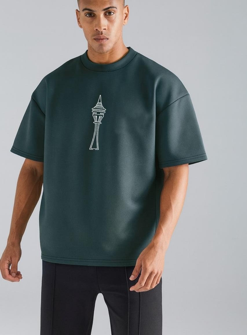 Printed Drop Shoulder Sweatshirt – Fleece