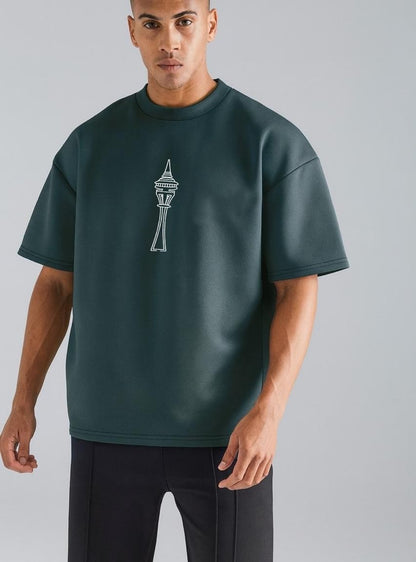 Printed Drop Shoulder Sweatshirt – Fleece