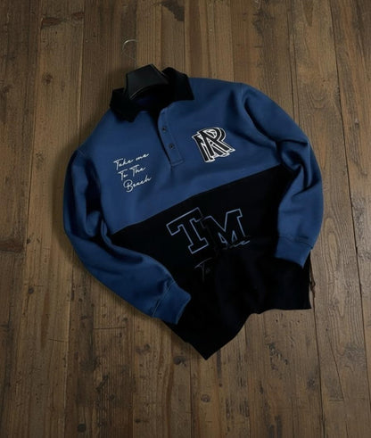 Contrast Panel Sweatshirt – Cotton Fleece