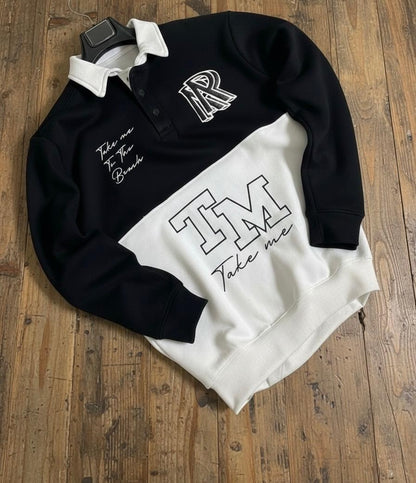 Contrast Panel Sweatshirt – Cotton Fleece